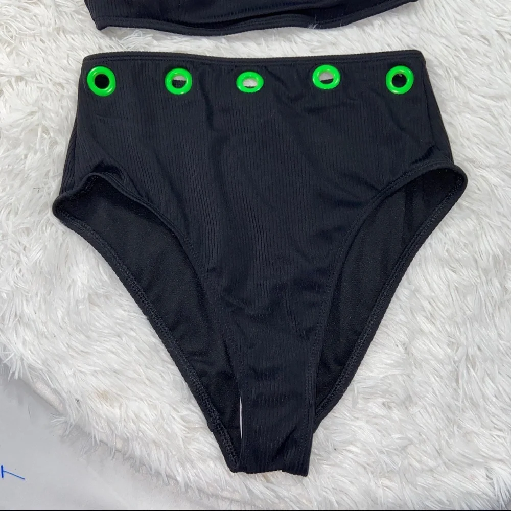 ✨ No Boundaries High Waisted Bikini Set – Edgy & Trendy! ✨